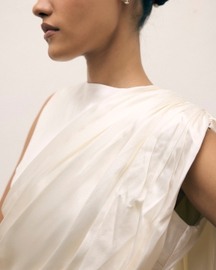 Silk Satin Saree Dress