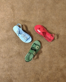 Classic Two Strap Leather Sandals