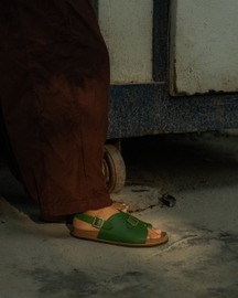 Envelope Cork Sandals Single Buckle