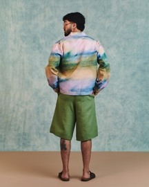 Prism Co-linen Mens Flap Jacket