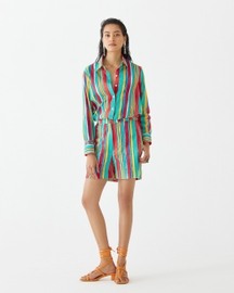 Birch Shirt & Embroidered Shorts