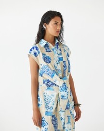 Porcelain Knot Shirt Dress