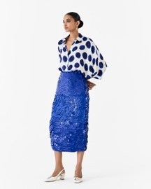 Indigo Sequin Skirt