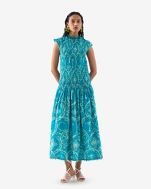 Coconut Palm Ruching Dress