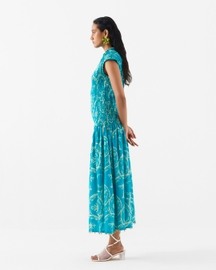 Coconut Palm Ruching Dress