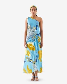 White Rose One Shoulder Dress