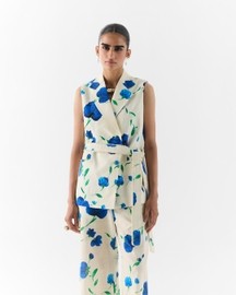 Moss Rose Sleeveless Blazer Set