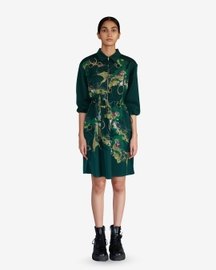 Green Map Short Dress