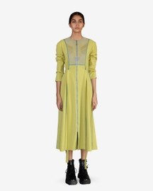 Lime Knitted Panel Dress