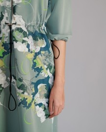 Grey Map Short Dress