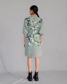 Grey Map Short Dress