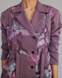 Mauve Map Coat Dress