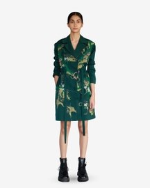 Green Map Coat Dress