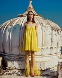 Lime Khadi Cotton Dress