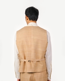 Beige Textured Vest