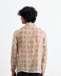 Argyle Beaded Silk Shirt