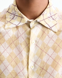 Argyle Beaded Silk Shirt