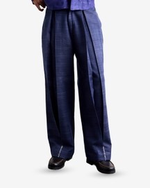 Balloon Pleat Embroidered Trousers