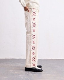 Hamsa Argyle Beading Jeans