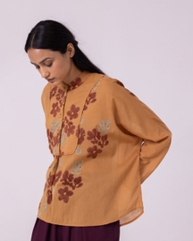 Taro Floral Hand Printed Top