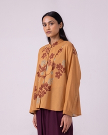 Taro Floral Hand Printed Top