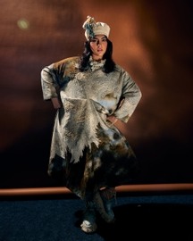 Brown Wash Tuck Dress