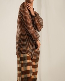 Blue Brown Plaid Co-ord