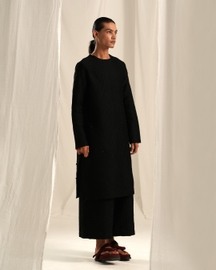Coal Black Pin Tuck Kurta Co-ord
