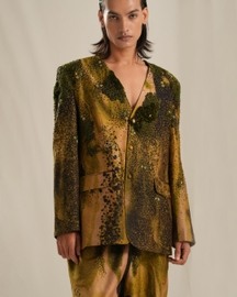 Green Glade Emb. Blazer Set