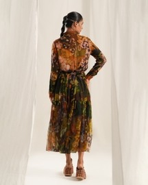 Brown Floral Shirt