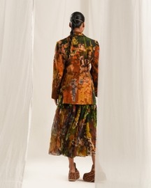 Brown Floral Blazer