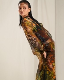 Brown Floral Kurta Co-ord