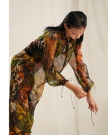 Brown Floral Kurta Co-ord