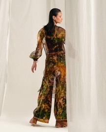 Brown Floral Kurta Co-ord