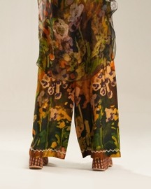 Brown Floral Kurta Co-ord