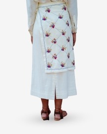 Hand Embroidered Silk Overlay