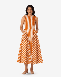 Valentino Striped Midi Dress