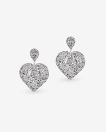 Beaten Heart Earrings (Silver)