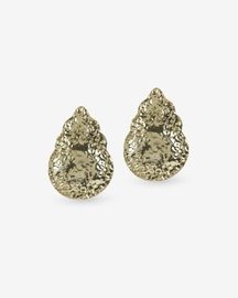 Beaten Drop Earrings (Gold)