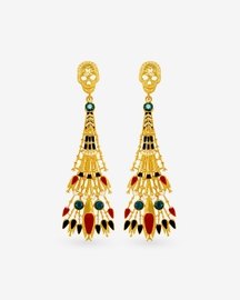 Red Skull Nefertiti Earrings
