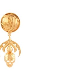 Skull Drop Earrings(Gold)