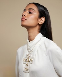 Polki Pope Medallion Necklace