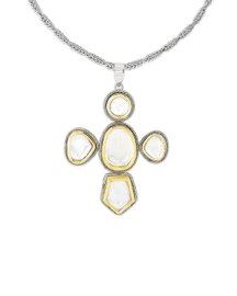 Gold & Silver Polki Church Necklace