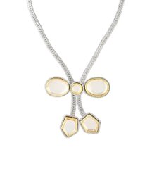 Gold & Silver Polki Bow Necklace