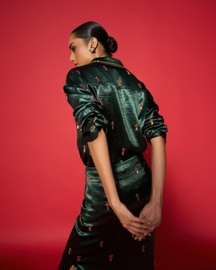 Elka Embroidered Shirt With Prina Skirt