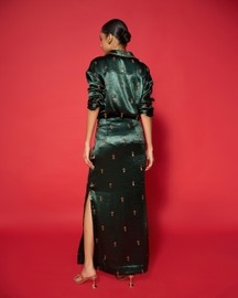 Elka Embroidered Shirt With Prina Skirt