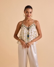 Zita Beaded Blouse with Pants