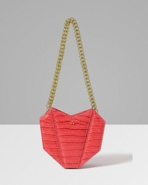 Louv Heart Bag – With Crossbody Strap and Gold Braided Shoulder Chain