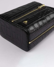 Giorgia Bucket Bag – Top Handle with Crossbody Gold Snake Chain