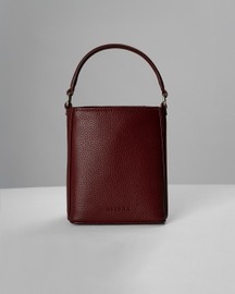 Giorgia Bucket Bag – Top Handle with Crossbody Gold Snake Chain